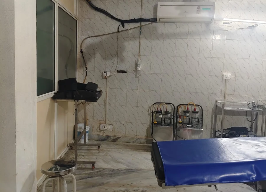 Reception desk at M.S. Hospital Gurgaon
