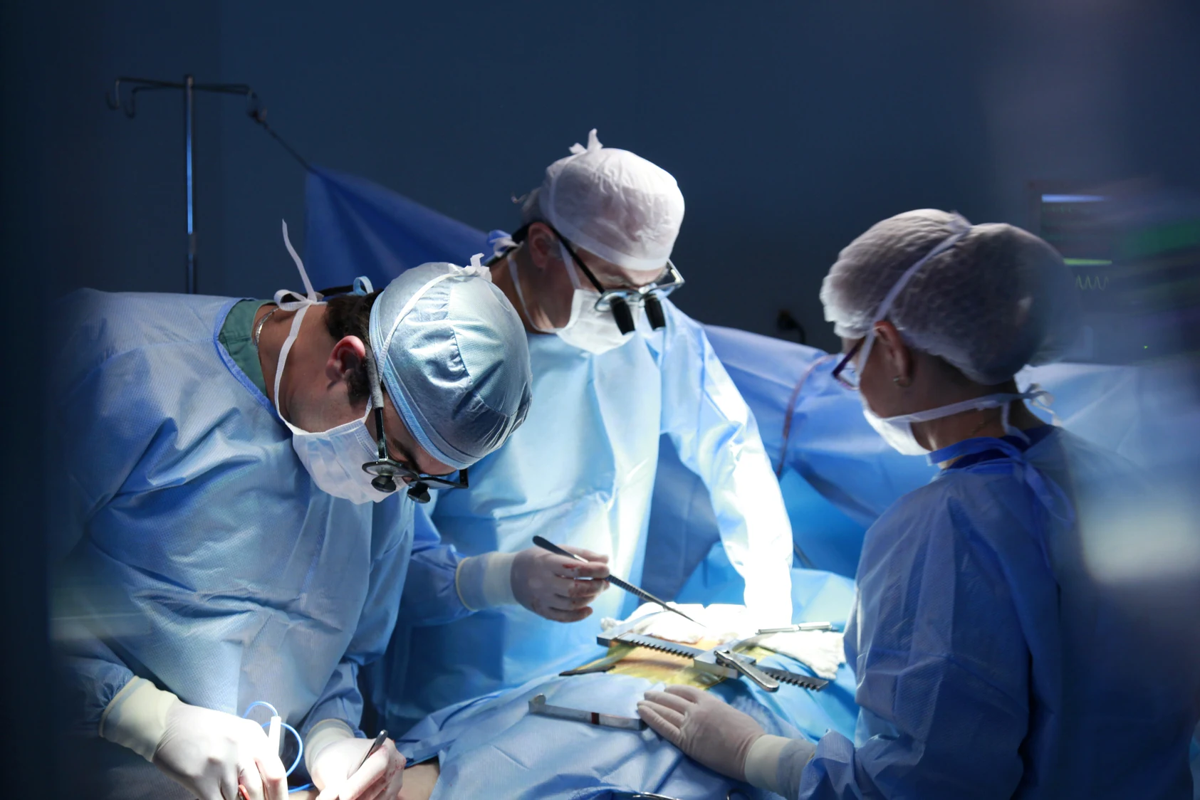 Laparoscopic surgery team visual from client-provided treatment material