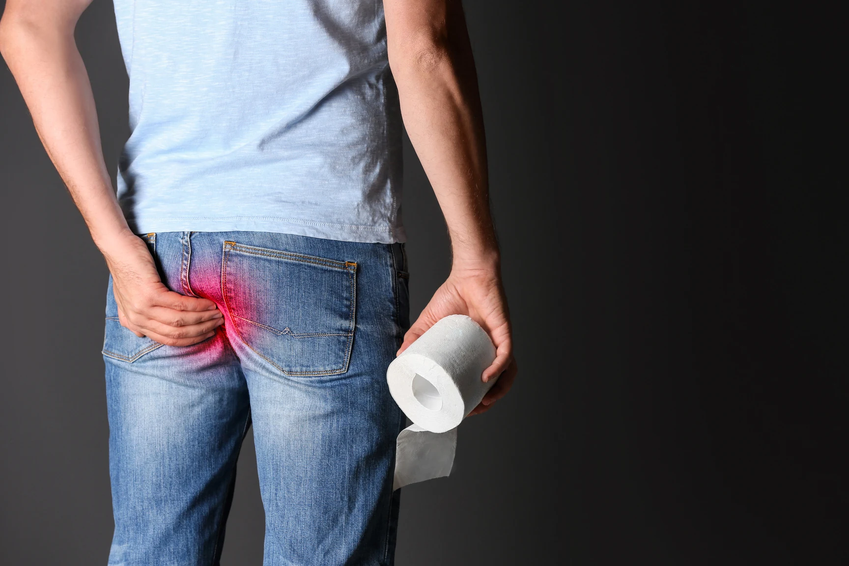 Piles and hemorrhoids consultation visual from client-provided treatment material